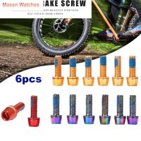 MASEN Bicycle Accessories 6pcs Colorful Crank Clamp Electroplating Screws Disc Brake Screw Stem Screw Fixing Bolts