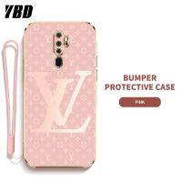 YBD LV ซิลิกาเคสโทรศัพท์เจลพร้อมสายคล้องสำหรับ OPPO A9 2020 A5 2020 F11 Pro โปรเคสบางพิเศษพร้อมเลนส์ป้องกัน