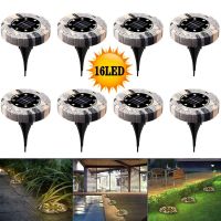 16LEDs Solar Power Garden Stone-like Buried Light/Solar Lights Outdoor /Outdoor Waterproof Solar Garden Lights /Walkway Patio Lawn Path Disk Lights