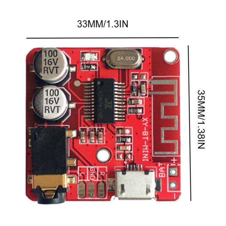 บอร์ดบอร์ดถอดรหัสสเตอริโอในรถยนต์-dc-3-7-5v-รองรับบลูทูธ5-0-mp3โมดูลเครื่องขยายเสียงเพลงสเตอริโอสำหรับไมโคร-usb-ช่องคู่สำหรับ-diy