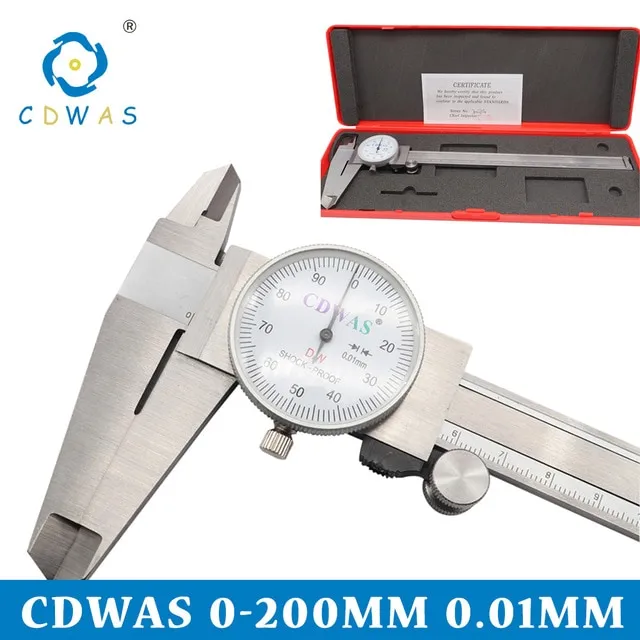 Dial Calipers 0150มม. 0.01มม. 0200 300มม. อุตสาหกรรมความแม่นยำสูง