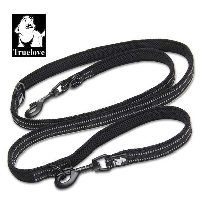 Truelove 7 In 1 Multi-Function Adjustable Dog Lead Hand Free Pet Training Leash Reflective Multi-Purpose Dog Leash Walk 2 Dogs