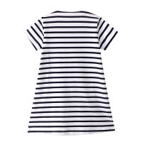 【cw】 Cross-Border ins Girls European and American Short-Sleeved Dress Girl Princess Dress Children Factory Distribution 【hot】