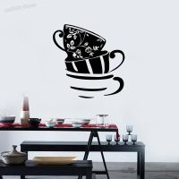 【CW】 Cups Wall Decal Dining Room Window Sticker Decoration Wallpaper Vinyl Stickers Mural B995