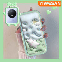 YIWESAN เคสสำหรับ VIVO Y02 Y11 Y02A เคสลายการ์ตูน3D ดอกไม้กระต่ายสีสันสดใสเลนส์กล้องถ่ายรูปแบบนิ่มสัตว์ประหลาดตัวเล็กกันกระแทกแบบใสเคสมือถือป้องกันซิลิโคนเรียบง่ายปลอกความคิดสร้างสรรค์โปร่งใส