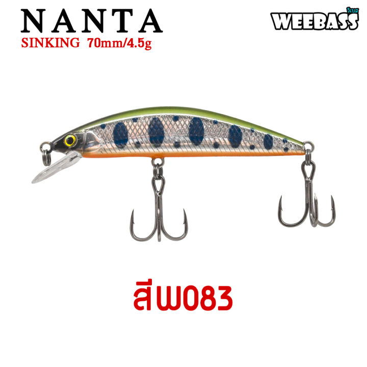 อุปกรณ์ตกปลา-weebass-เหยื่อปลั๊ก-รุ่น-nanta-sinking-70mm-4-5g-เหยื่อปลอม-เหยื่อตกปลา