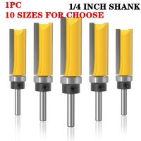 【DT】hot！ 1pc 1/4 inch Shank Trim Router Bit Pattern Top Bottom 1/2  Template Wood Milling Cutter