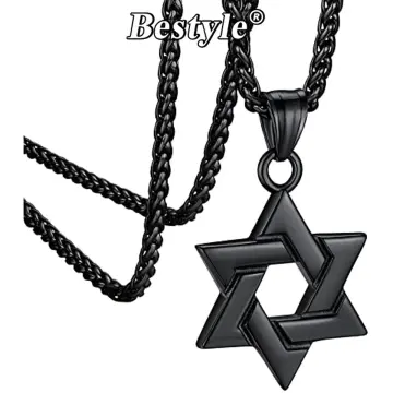 Jewish star necklace on sale mens