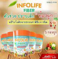 (ส่งฟรีด่วน!! ชุด 5กระปุก สามารถคละกับกระปุกเขียวได้ )Infolife Fiber ไฟเบอร์เด็กแก้ท้องผูก ท้องผูกเรื้อรัง ถ่ายยาก ถ่ายแข็ง