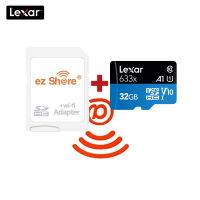 Ezshare การ์ด SD ไร้สาย + Lexar Micro SD การ์ด128GB 32GB Class10 64GB 256GB TF แฟลชหน่วยความจำการ์ด Microsd อะแดปเตอร์