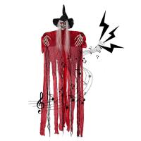 Animated Hang-On Ghost Animated Halloween Decorations Outdoor Scary Grim Reaper Decorations Scary Light Up Decoration with Sound Indoor Outdoor Decoration attractive