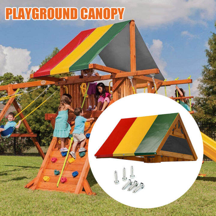 WLS 52"x89" Swing Set Replacement Tarp Waterproof Kids Playground Roof