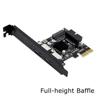 5อะแดปเตอร์ Gbps USB 3.0 PCI-E การ์ดขยาย USB3.0ฮับ19พิน/20Pin แผงด้านหน้า USB 3ถึง PCIE PCI Express X1อะแดปเตอร์การ์ดขยายอะแดปเตอร์อะแดปเตอร์ FJK3825อะแดปเตอร์