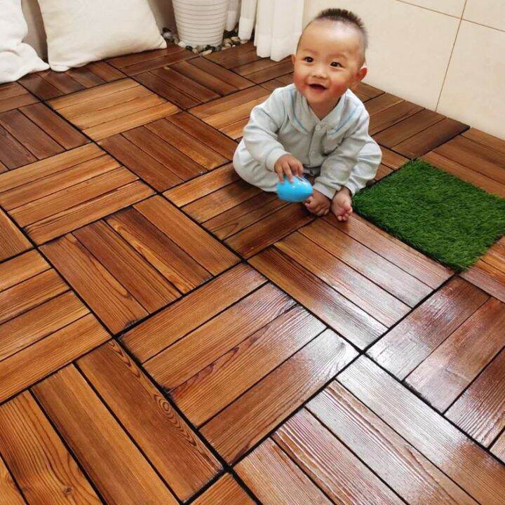 Wooden Floor 30x30CM Garden Wooden Deck Tiles Decking Floor
