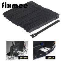 100pcs/lot  L200mm*W12mm  Back To Back Cable Tie Nylon Strap Power Wire Management Magic Tape Sticks Cable Management