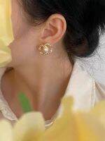 Fashion earrings ต่างหูเงินแท้925 ต่างหูชาแนล สีเงิน/สีทอง (พร้อมกล่อง)