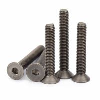 【cw】 2/5Pcs M2.5 M4 M5 TA2 Titanium Gr2 Hexagon Socket Flat Countersunk Screw L 3-60mm DIN7991