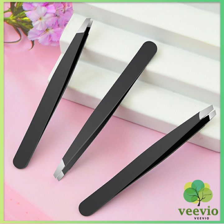 veevio-แหนบถอนขนคิ้ว-หนวด-เครา-เครื่องมือแต่งหน้า-eyebrow-tweezers-สปอตสินค้า