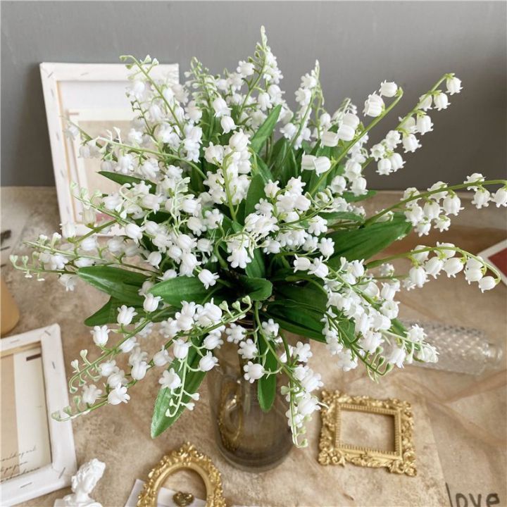 ดอกลิลลี่-ออฟ-เดอะ-วัลเลย์-l5-แบบช่อ-ก้านน้ำตาล-ดอกไม้ประดิษฐ์-ดอกไม้ปลอม