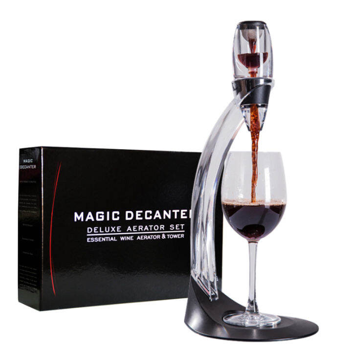 เครื่องเติมอากาศไวน์พร้อมขาตั้งบาร์ชุด098834 Magic Decanter Deluxe