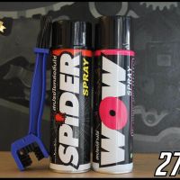 LUBE71 สเปรย์ล้างโซ่ WOW (600 มล.) + สเปรย์หล่อลื่นโซ่ SPIDER (600 มล.) + แปรงขัดโซ่