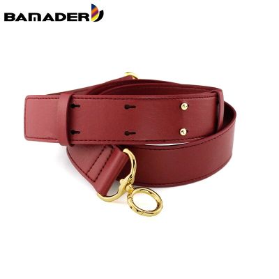 BAMADER Bag Strap Luxury Design Shoulder Strap For105cm-123cm Adjustable Crossbody Replace Solid Color Leather Bag Strap