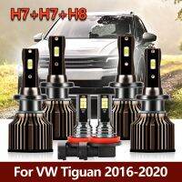 6x LED Headlight Bulb Bright CSP Combo H7 High Low Kit+Fog Light H8 H9 H11 Car Lamps Kit For VW Tiguan 2016 2017 2018 2019 2020 Bulbs  LEDs  HIDs