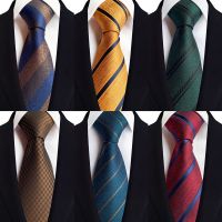 New Fashion Silk Ties for Men Necktie Repp Striped Men 39;s Neck Tie 8cm Slim Neckties Blue Neck Ties Wedding Business Suit A003