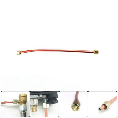 Air Compressor Tube 200Mm Air Compressor Exhaust Tube Replacement Hex Nut Copper Tone Air Oil Pump Spare Parts