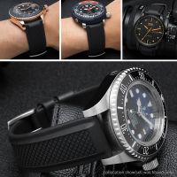 สายนาฬิกาข้อมือยางฟลูออรีนกันฝุ่นแบบนอนสติ๊กสำหรับ IWC Omega Rolex Casio Tissot Huawei GT3สายนาฬิกาผู้ชายนาฬิกาแบบสายรัดข้อมือ