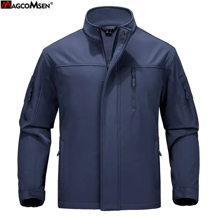 Men's Outdoor Softshell Jacket Full Zip Fleece Lined