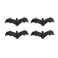 【CC】 6 Pcs Decorations Outdoor Artificial Bat Prop Tricky Props Fake Prank Hanging Bats