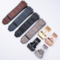 Suitable For hublot Supreme King Series Slub Grain Cowhide Silicone Strap 29x19mm