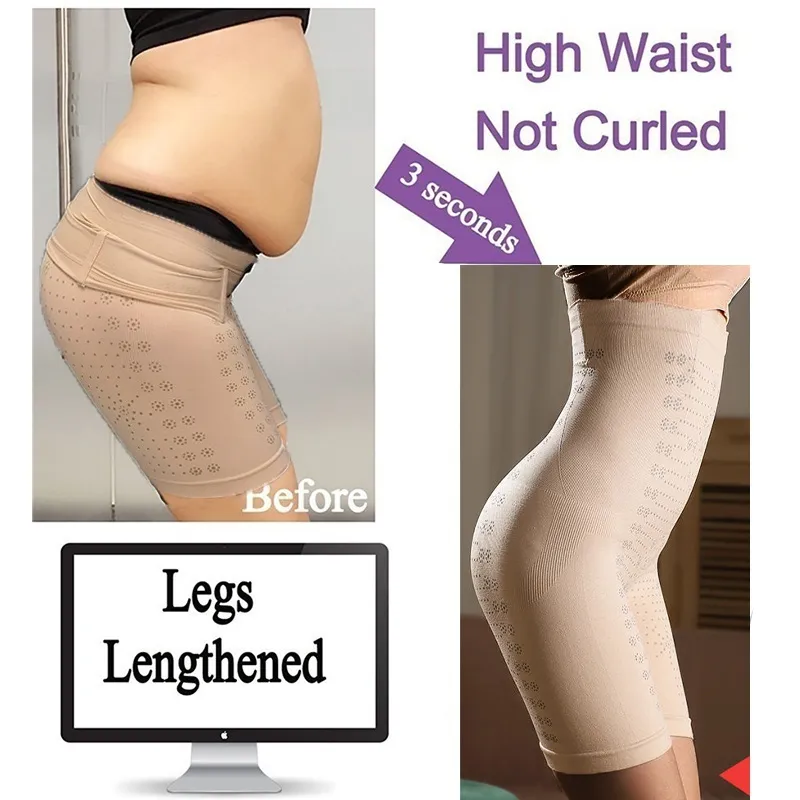 Women Shapewear High Waist Shorts Tummy Slimming Body Shaper Waist Trainer  Butt Lifter Seamless Flat Belly Panties Weight Loss