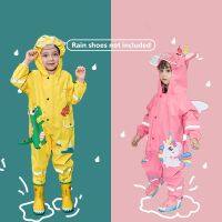 【CW】 Kids Waterproof Rain Pants Cartoon Unicorn Waterproof Overalls Baby Boys Girls Jumpsuit Fashion Children Raincoat