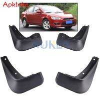 APKTNKA 4Pcs ชุดรถ Mud Flaps Splash ด้านหน้าด้านหลังสำหรับ Mitsubishi Lancer 2008-2013 Mud Guards Fender 2009 2010 2011 2012