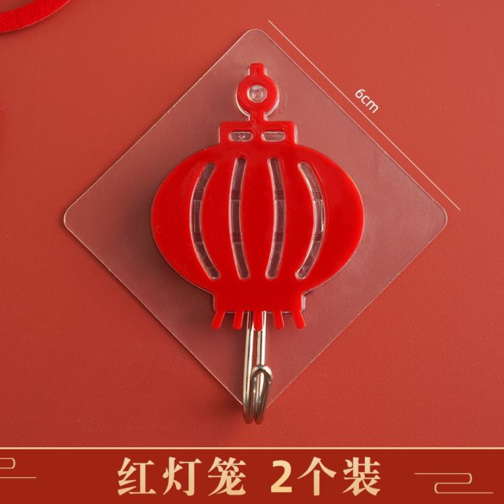 cod-fu-word-red-festive-hook-viscose-free-punching-sticky-no-trace-wall-load-bearing-door-hanging-chinese-knot