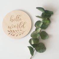 free shipping 20pcs Hello Im here sign Newborn photos prop Milestone plaques