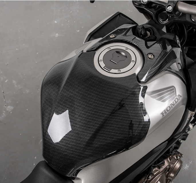 Allotmark Motorcycle Fuel Gas Tank Cover Protector Guard Fairing Carbon Fibe For Honda Cb650r 9945