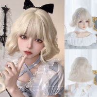 วิกผมสังเคราะห์ยาว Ombre สีสันคอสเพลย์ Lolita Harajuku วิกผมหน้าม้าลอนธรรมชาติฮาโลวีนสีชมพูสีม่วงสีฟ้า Daily Wigs