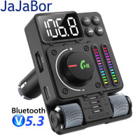 JaJaBor Car FM Transmitter Treble Bass Adjustable Sound Music Player Type C PD 30W Fast USB Charger แฮนด์ฟรีรถชุดบลูทูธ