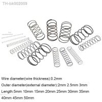 ▨☎♧ 20PCS 0.2x2 2.5 3x5-50mm Spring Steel Small Compression Release Mechanical Return Spring Pressure Spring OD 2mm 2.5mm 3mm