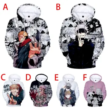 Men Winter Jacket Hip Hop Anime Print Men Winter Oversize