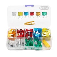 120 PCS Fuses Automotive kit Car fuses Assortment Blade Auto Fuses and Mini Fuse Kit Fuses  Accessories