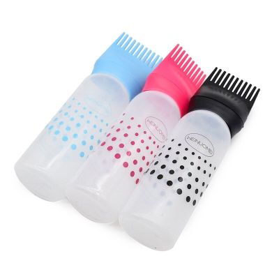 ‘；【。- HOT 1PCS 120ML Hair Dye Applicator Bottles Plastic Dyeing Shampoo Bottle Oil Comb Brush Styling Tool Hair Coloring Hair Tools