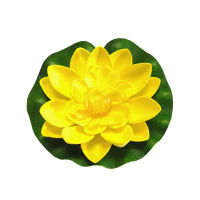 LIANGZHOU เทียมน้ำลอยลิลลี่ EVA Lotus Flower Pond Decor 10cm เทียมโลตัส