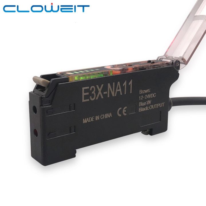 Cloweit Fiber Optic Photoelectric Amplifer Sensor Din Rail Mount For