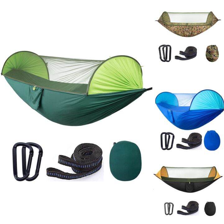 Portable Automatic Camping Hammock with Mosquito Net Folding Multi