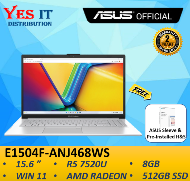 Asus Vivobook Go 15 Laptop 15.6 Screen AMD Athlon Gold 7220U 4GB