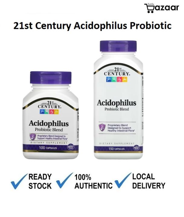 21st Century, Acidophilus Probiotic Blend (100/150 Capsules) Lazada